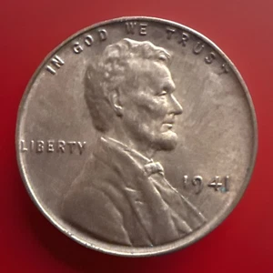 1941-P Lincoln Wheat Cent RB Sold As Pictured Penny BU 1¢ Copper Coin 1096 - Picture 1 of 5