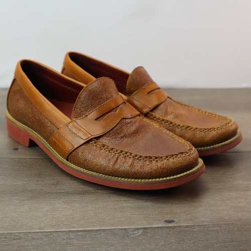 NIKE Mocassini Cole Haan Air Penny uomo 10 M scarpe pelle marrone eleganti casual C10576