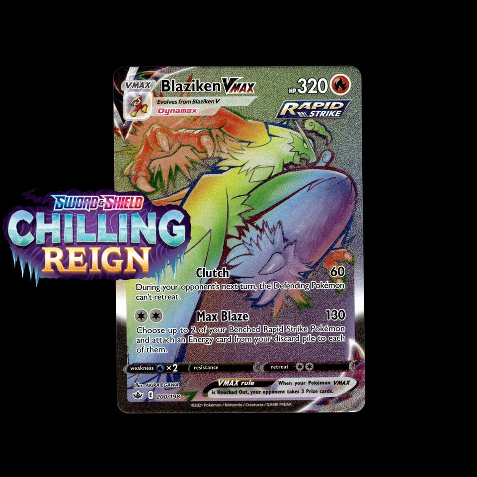 Chilling Reign Pokemon Cards! Holo/Reverse Holo Vmax V Secret Rare Full Art Card - Image 1 of 1