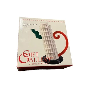 VTG Fitz & Floyd Gift Gallery Tower of Pisa Mini Teapot Special Teas Collection - Picture 1 of 7