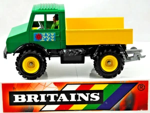 1976 Britains 9569 FARM 1:32 MERCEDES UNIMOG TRACTOR VEHICLE REAR TIP TRUCK VGC - Picture 1 of 24