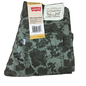 Boys Size 10 Slim 25X25 Levis 511 Cargo Green Camo Pants Tapered Leg NWT AR326 - Picture 1 of 7
