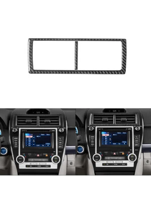 2X Interior Carbon Fiber Center Air Vent Trim Cover For Toyota Camry 2012-2014  - image 1 of 4