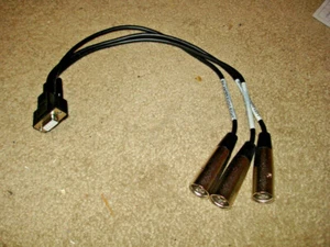 3 Channel Male XLR To 9 Pin D-sub 13" Snake - Picture 1 of 5
