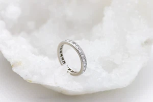 Damen Memory Ring 14 Weißgold 24 Brillanten ca. 0,96 ct. Gr. 49 ca. 2,78g - Bild 1 von 3