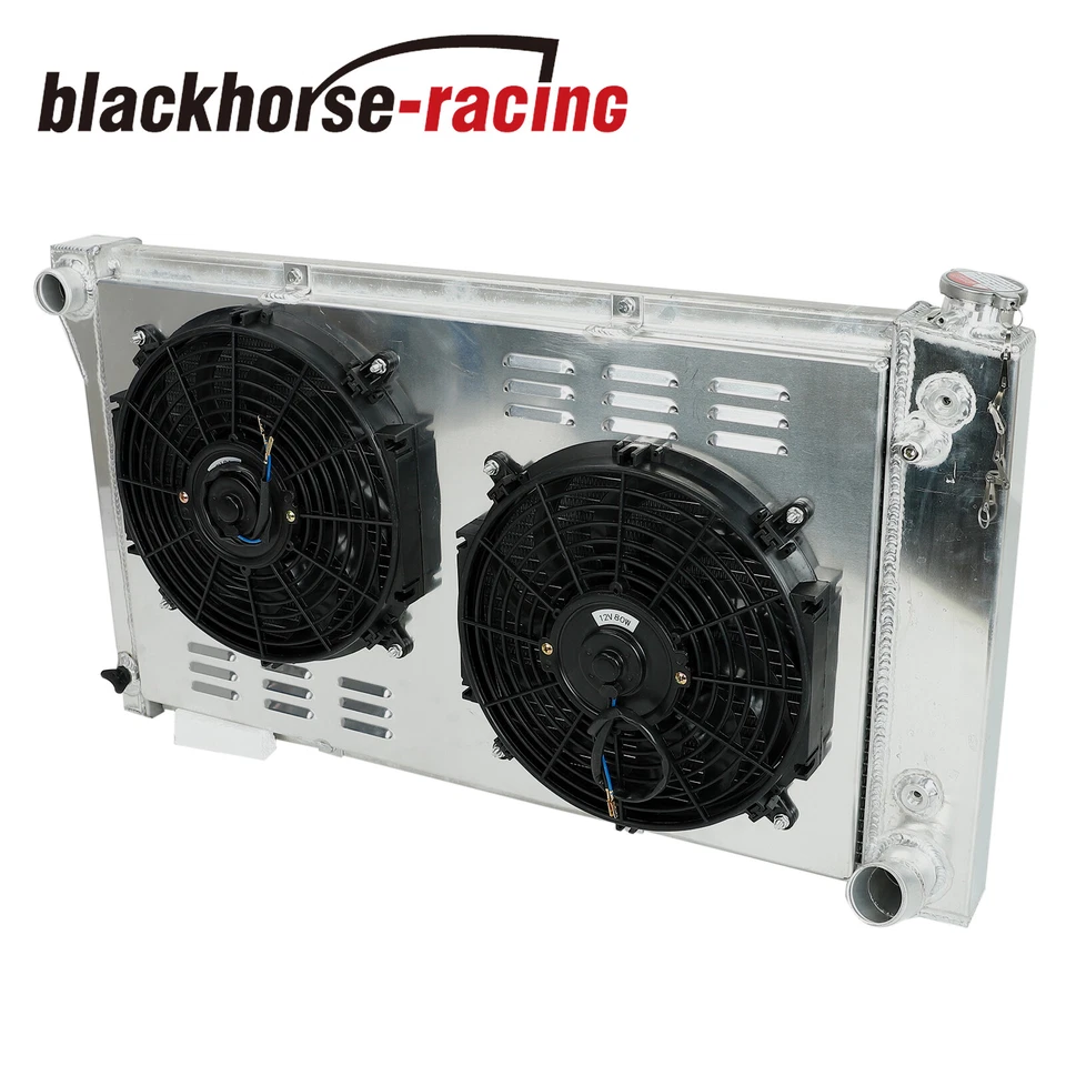 For 67-72 Chevy/GMC C/K 10/20/30 Series Pickup Radiator Aluminum 3Row+Shroud Fan - Изображение 1 из 4