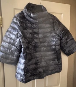MY ANORAK CROP SLEEVE DOWN PUFFER JACKET BLACK CAMO  Size  SMALL - Picture 1 of 9