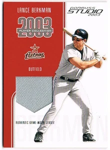 2003 Studio Player Collection Lance Berkman 241/300 Game Used Jersey - Picture 1 of 2