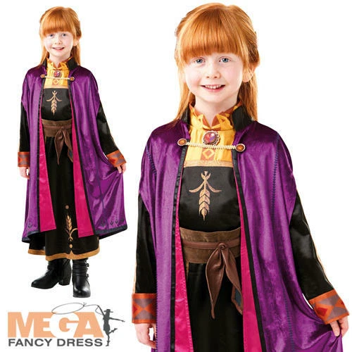 Official Frozen Princess Anna Girls Fancy Dress Disney World Book Day Costume  - Image 1 of 1