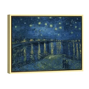 Canvas Print Van Gogh Painting Wall Art Home Decor Starry Night Over The Rhone - Picture 1 of 10