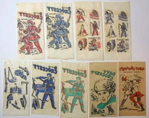 Davy Crockett Lot Of 9 Iron On Transfers - 1950s - Picture 1 of 7