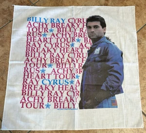 1992 Billy Ray Cyrus Achy Breaky Heart Tour Bandanna Head Band Scarf Original - Picture 1 of 3