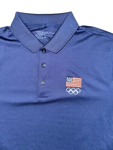 Nike Golf Herren Small Blau Kurzarm Polo USA Olympiade - Bild 1 von 10