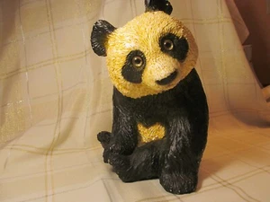 VINTAGE 1989 SIGNIERTER PANDA TÜRSTOPPER -37 JAHRE. ANTIK-SÜSS SCHWARZ WEISS SCHWER WHOW - Bild 1 von 15