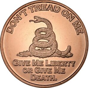 Lot of 20 - 1 oz Copper Round - Don't Tread on Me Rattlesnake