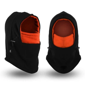 Fleece Balaclava Windproof Ski Face Mask Men Women Kids Thermal Dual-Layer Hat - Picture 1 of 13