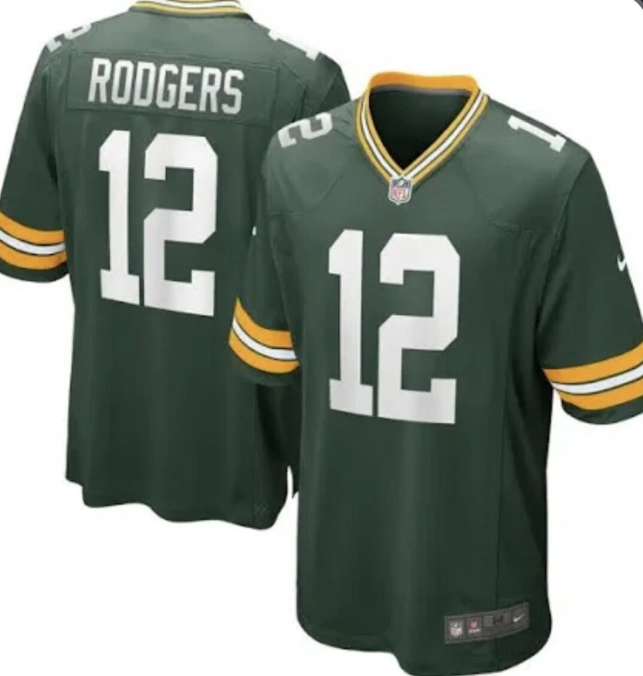 Nike NFL Green Bay Packers Aaron Rodgers Jersey Men's XL Green On Field Football