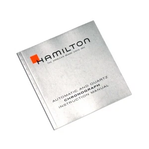 Hamilton Watch Automatic Quartz Chronograph Instruction Manual Silver Booklet - Picture 1 of 1