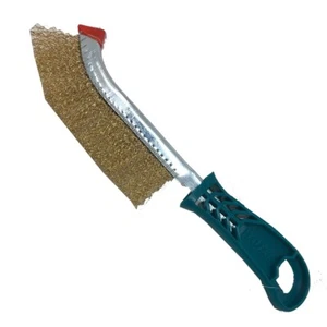 Spazzola metallica curva 25cm Setole in acciaio Ruggine Sporco Vernici Total - Foto 1 di 4