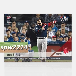 2018 Topps Now Steve Pearce #950 Game-Tying HR in 8th Double in 9th Comeback - Picture 1 of 1