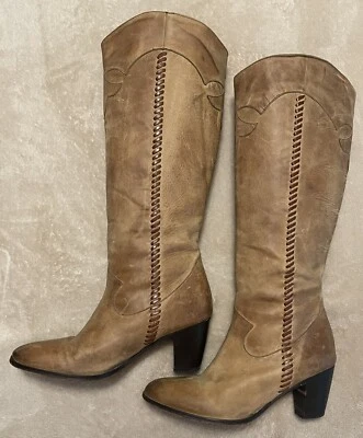BOTAS DE MUJER JOHNSTON & MURPHY 1850 Talla 9-M en Cuero Marrón ~ ¡tan impresionante! Foto 1 de 4