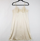 Vintage Vanity Fair Nylon Tricot Slip Womens 36 Lace Trim Nighty Lingerie Beige