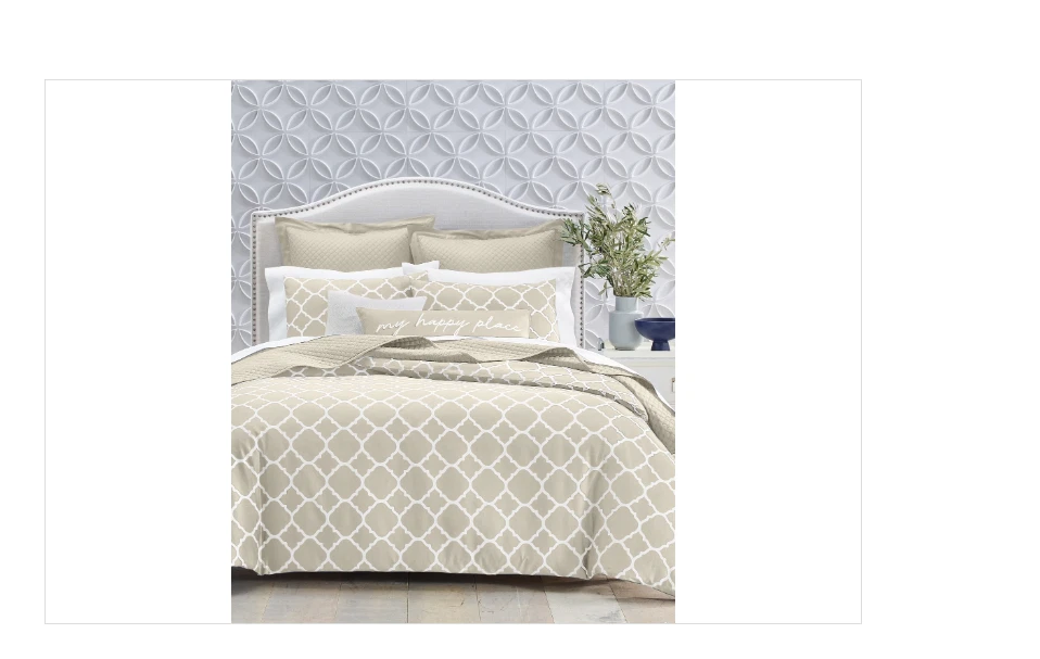 Paloma geométrica Charter Club Damask Designs 2 piezas Juego de edredón, doble, creado para Foto 1 de 1