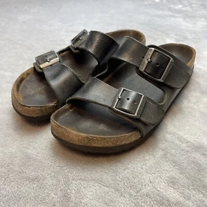 Birkenstock Arizona Birko-Flor Sandals Womens 36/US 5-5.5 Black Buckled Slide - Picture 1 of 11