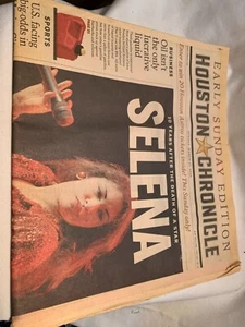 Selena 10 Years after her death front page on Houston Chronicle full newspaper  - Picture 1 of 5
