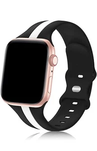 Sport Band Compatible With Apple Watch All Series Soft Silicone Adjustable Strap - Picture 1 of 4