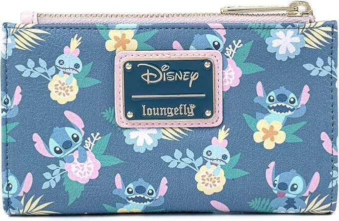 Loungefly Disney Lilo and Stitch Scrump Floral Flower Coin Purse Wallet WDWA0724