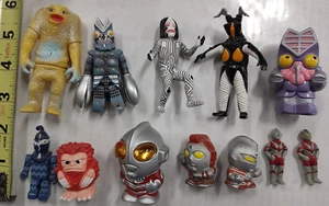 12 ULTRAMAN FIGURE LOT Bullmark Baltan Kemur Jamila Zetton Pigmon Dada Sofubi - Picture 1 of 4