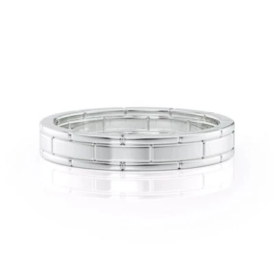 Handmade 925 Sterling Silver Comfort Fit Wedding Band Men Ring Anniversary Gift - Image 1 of 4