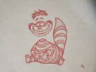 Disney Alice In Wonderland Cheshire Cat Drawing/Sketch Animation Signed