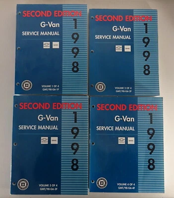 Manuale Di Officina 4 Volumi Chevrolet / GMC G-Van Seconda Edizione Del 1998 - Immagine 1 di 4