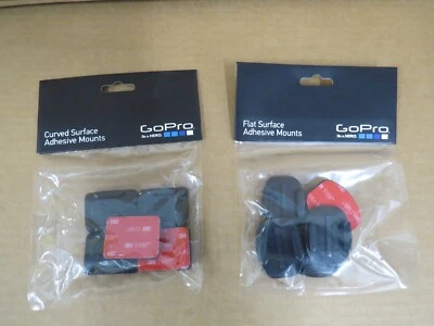Go-Pro Flat Surface And Curved Surface Adhesive Mount Paks AACRV & AAFLT-001 NIB - image 1 of 4