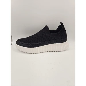 Steve Madden Samarah Damen-Slipper Plateau-Sneaker Stretchgewebe schwarz 9,5 - Bild 1 von 7
