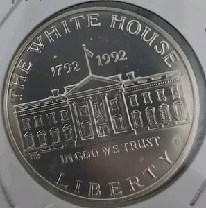 1992 D White House 200th Anniversary Silver Dollar Proof Uncirculated Coin - Picture 1 of 2