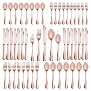 30 Teile Roségold Silberbesteck Set Service für 6, Premium Edelstahl Flatwa... - Bild 1 von 7