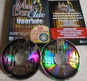 GREAT NOTIONS MAGIC BOX ELITE UPGRADE EMBROIDERY 2 DISC MINI PLUS AMAZING II III - Picture 1 of 2