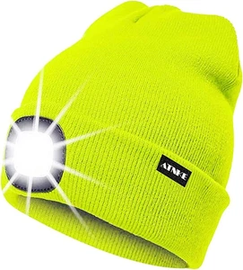 LED Cappello Illuminato Berretto,Usb Ricaricabile Cappello Da Corsa 4 LED Imperm - Foto 1 di 12