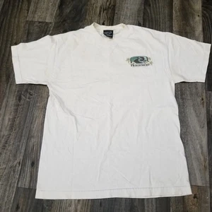 Hawaiian Performance Surfwear Shirt Mens L White Crew Neck Discolored - Picture 1 of 17