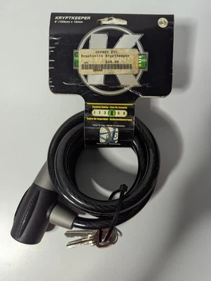KryptKeeper 6' (183cm) x 12mm Spokes Kryptonite KryptKeeper Security Bike Lock - Image 1 of 4