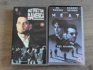VHS Job Lot X 2 Once Upon A Time in America & Heat Video Robert De Niro - Picture 1 of 3
