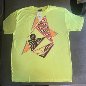 NWT Vintage Volcom Emblem Y2K Neon Shirt Large  - Picture 1 of 5