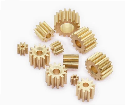 Zahnräder Modul 0,3 0,5 aus Messing 7 8 9~16 Zähne - Messing Stirnrad Zahnrad - Bild 1 von 4