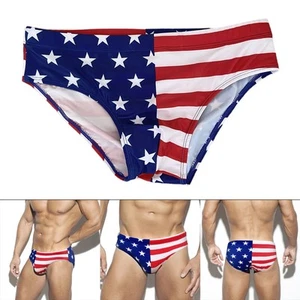 Fashinable Swimsuit Bikini Swimwear Low Waist Nylon Sexy Stars And Stripes - Picture 1 of 56