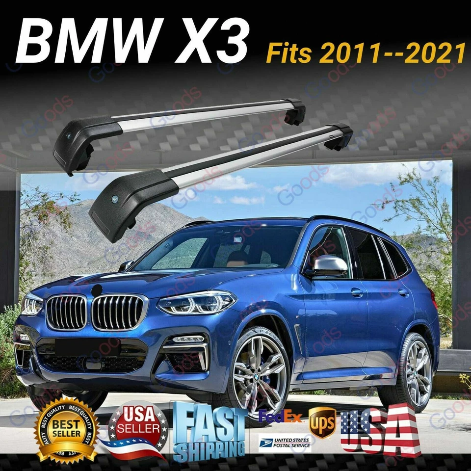 Barra transversal portaequipajes para techo superior SUV BMW X3 2011-2021 Foto 1 de 4