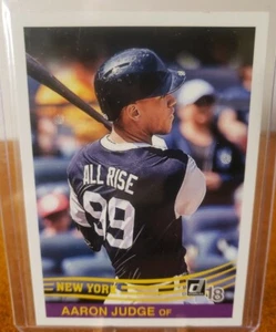 Panini Donruss Aaron Judge 2018 #253 retro 1984 variación bateo todo ascenso - Imagen 1 de 3