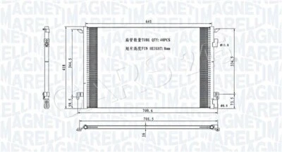 Condensador MARELLI AC para ALFA ROMEO 147 937 FIAT Croma OPEL Signum 03-11 1850095 Foto 1 de 2